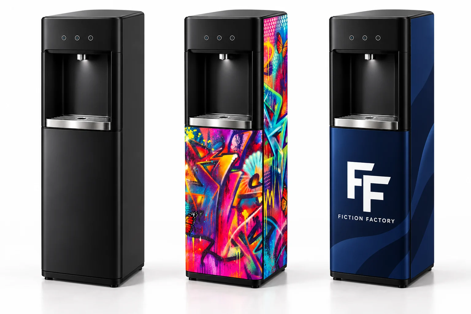 Bare matte black bottleless cooler concept